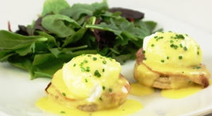 Eggs Benedict from Cafe Bink's brunch menu