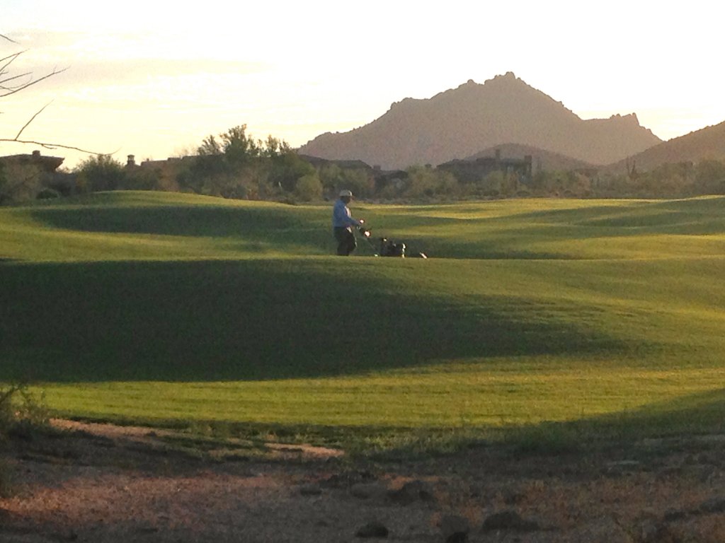 The Country Club at DC Ranch - early morning maintenance on the 4th hole