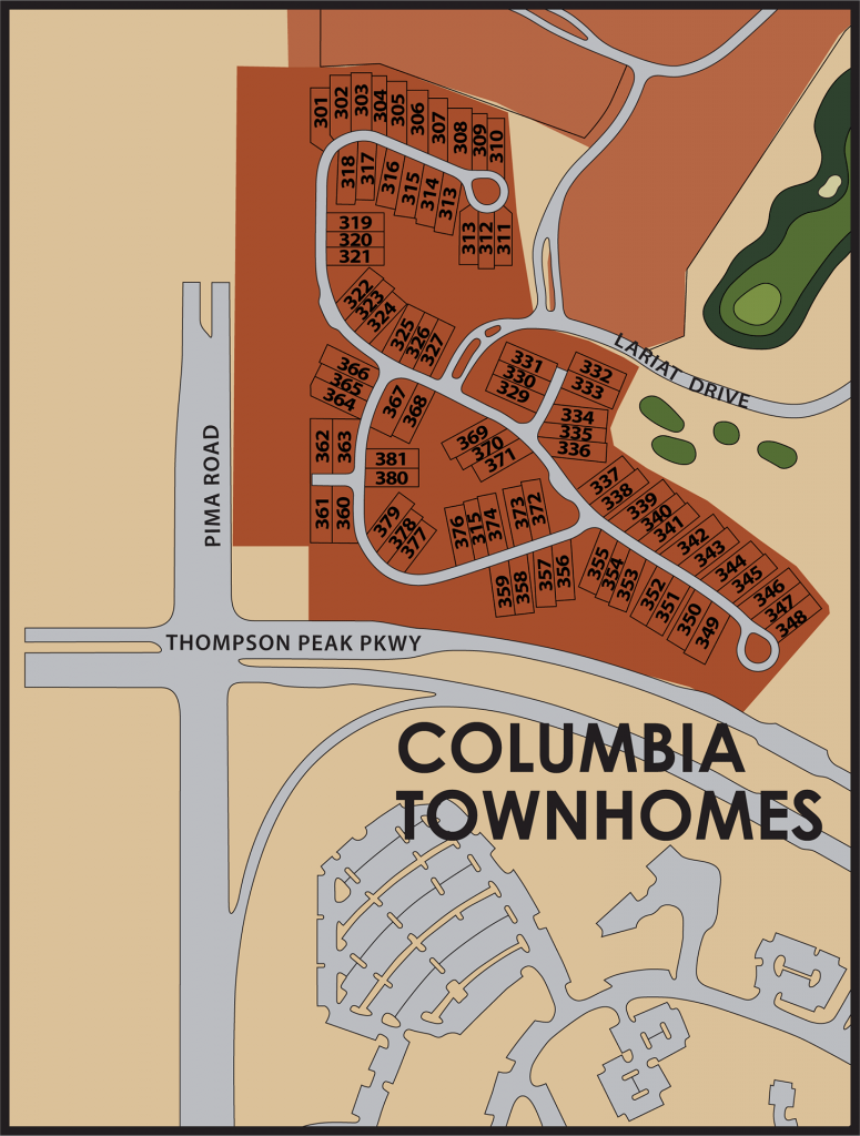 Map of Columbia Townhomes