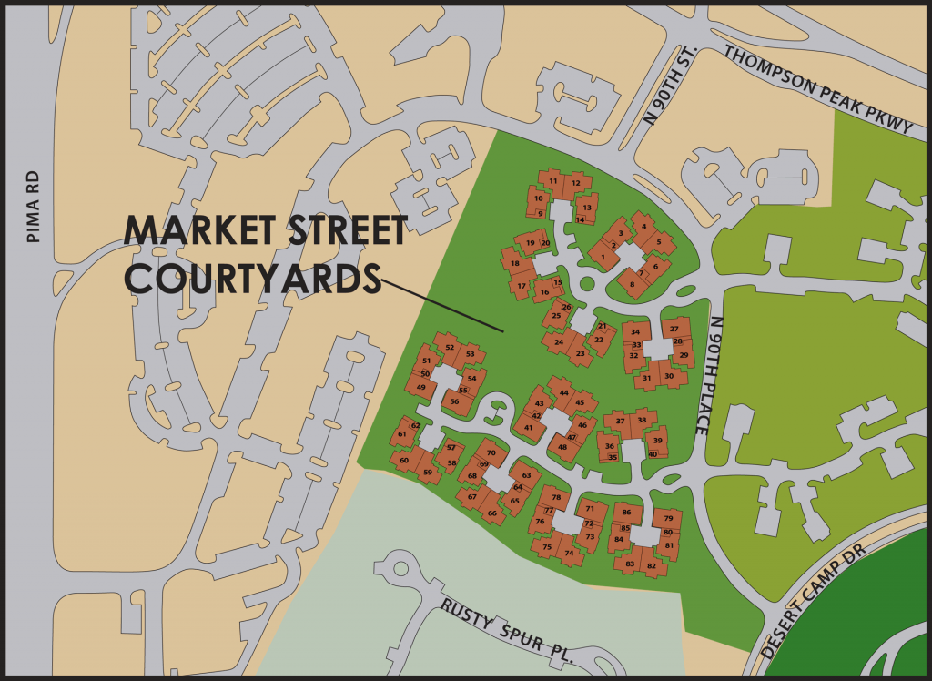 Map of Market Street Courtyards