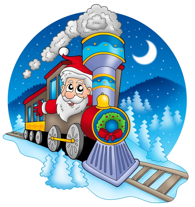 Santa Claus in train