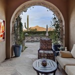 Patio with desert view