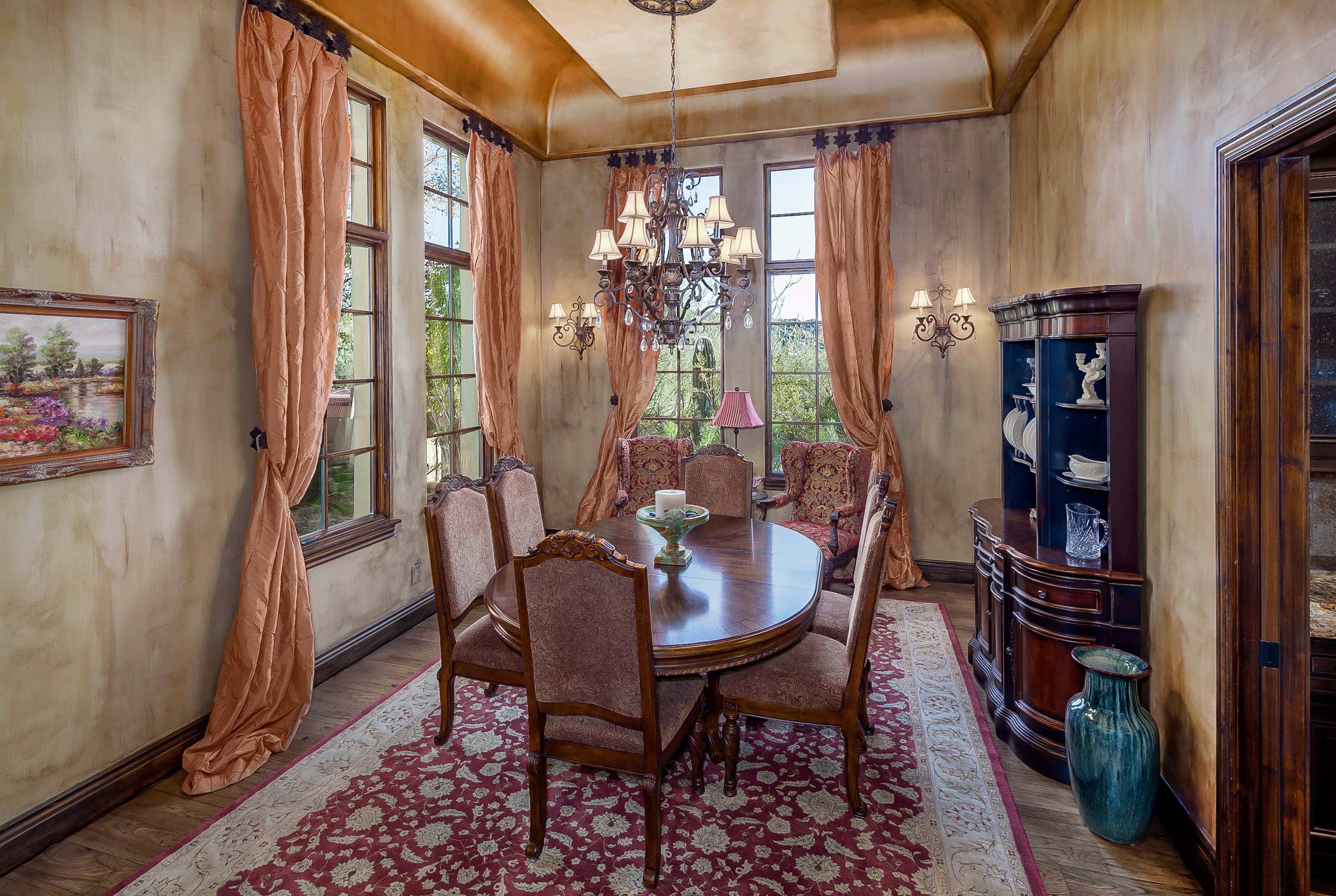 Formal dining room at this Scottsdale home for sale in Silverleaf located at 10744 E Wingspan Way #1665 Scottsdale, AZ 85255 listed by Don Matheson at The Matheson Team