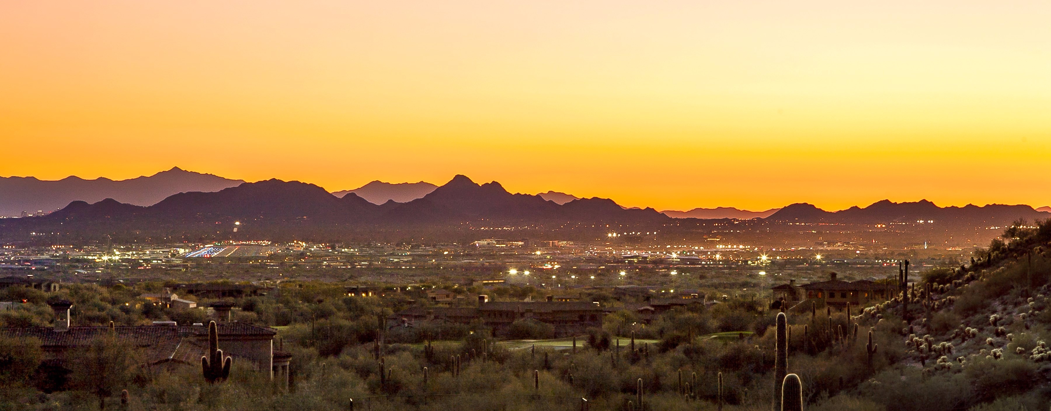 Scottsdale city light views at this Scottsdale home for sale in Silverleaf located at 10744 E Wingspan Way #1665 Scottsdale, AZ 85255 listed by Don Matheson at The Matheson Team