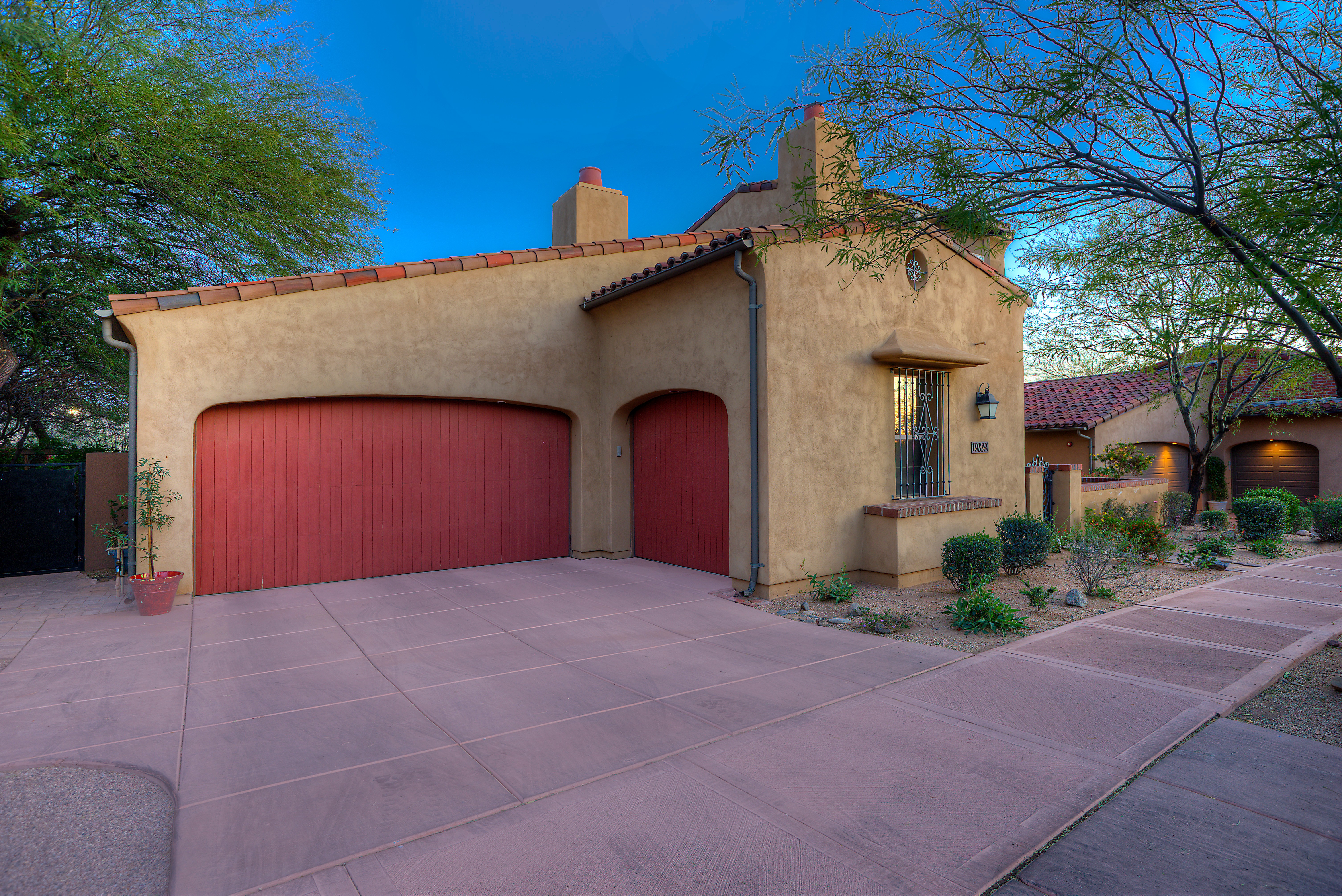 Front exterior elevations at this Scottsdale home for sale in DC Ranch located at 19829 N 97th Pl Scottsdale, AZ 85255 listed by Don Matheson at The Matheson Team