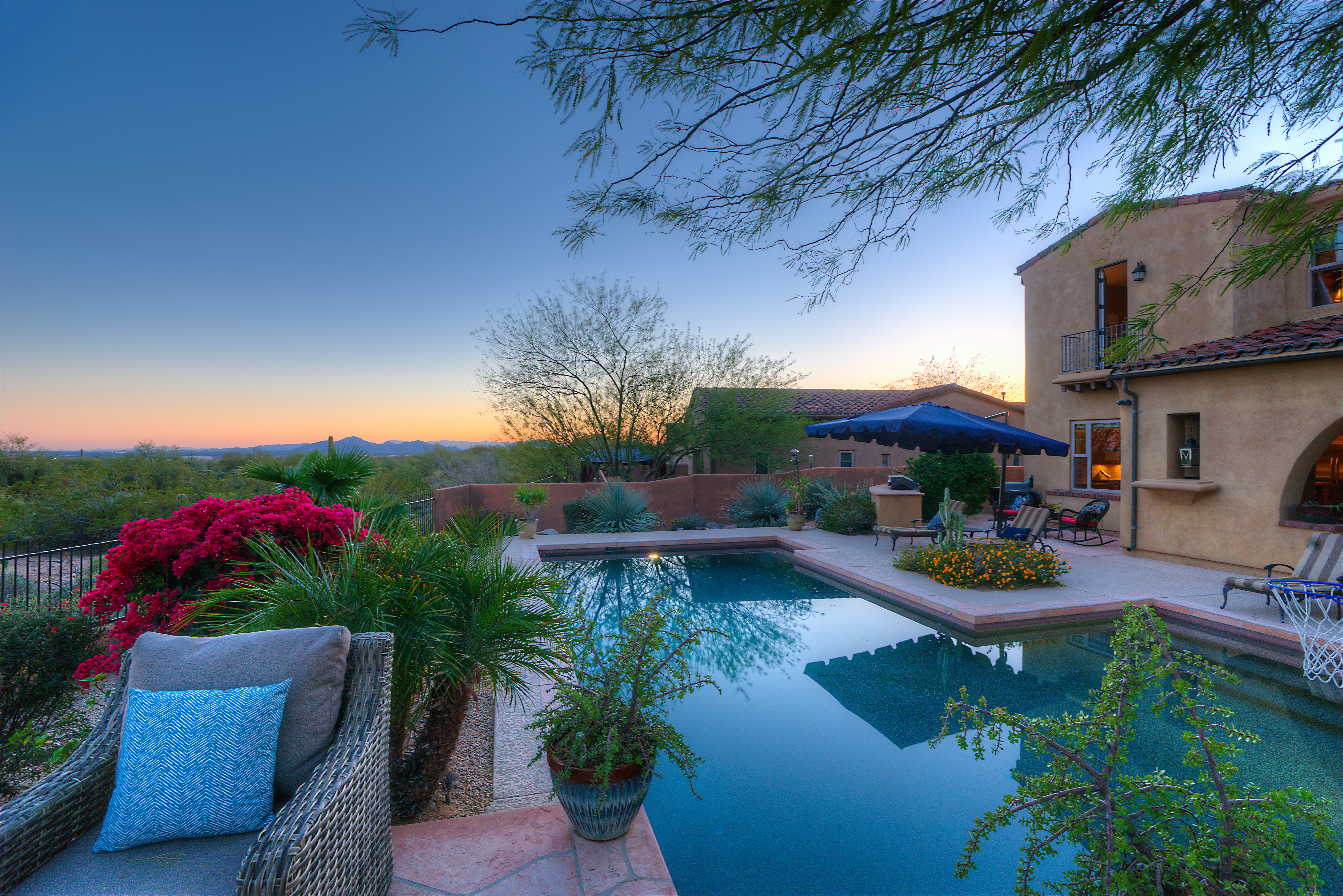 View of pool at this Scottsdale home for sale in DC Ranch located at 19829 N 97th Pl Scottsdale, AZ 85255 listed by Don Matheson at The Matheson Team