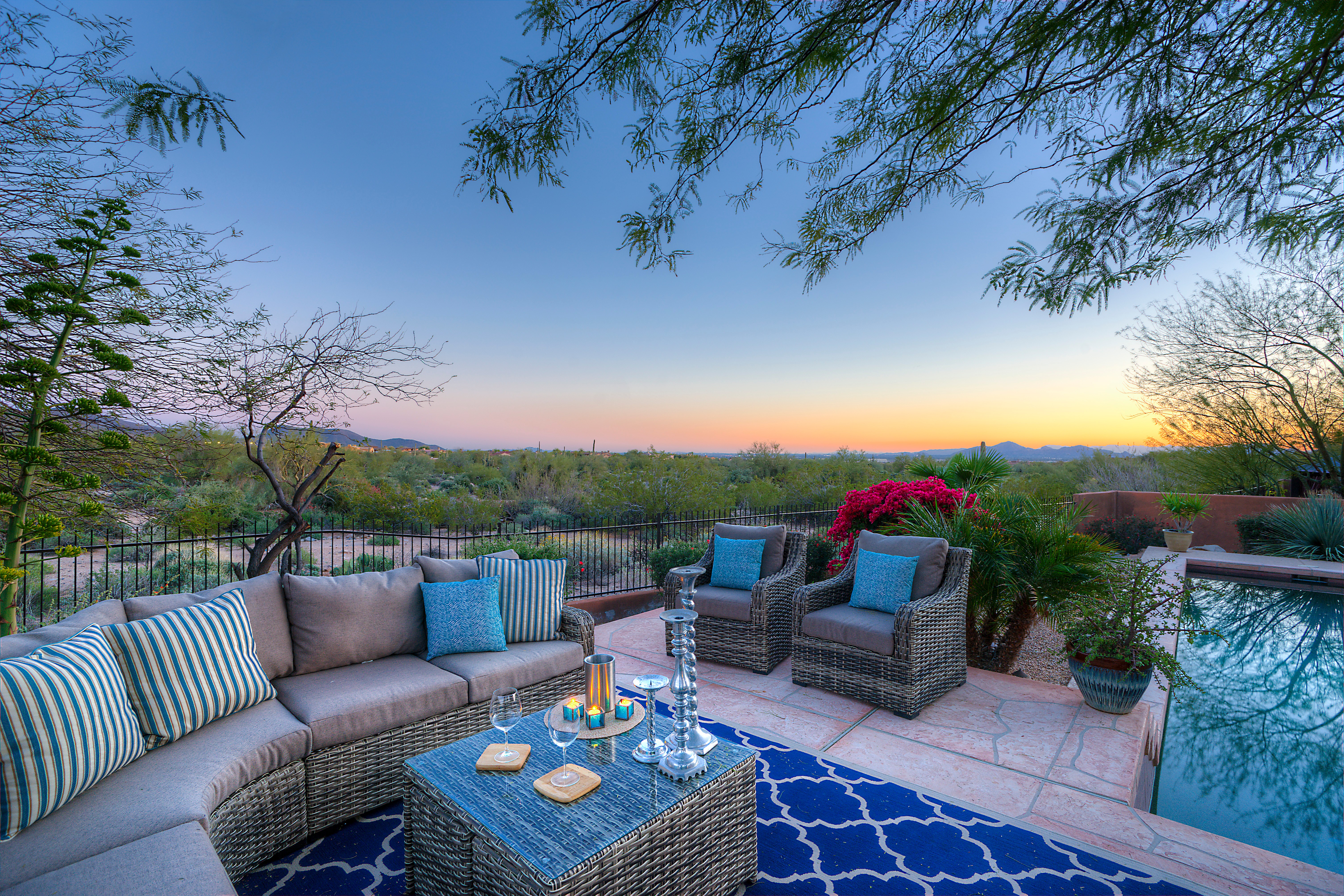 Elevated viewing deck at this Scottsdale home for sale in DC Ranch located at 19829 N 97th Pl Scottsdale, AZ 85255 listed by Don Matheson at The Matheson Team