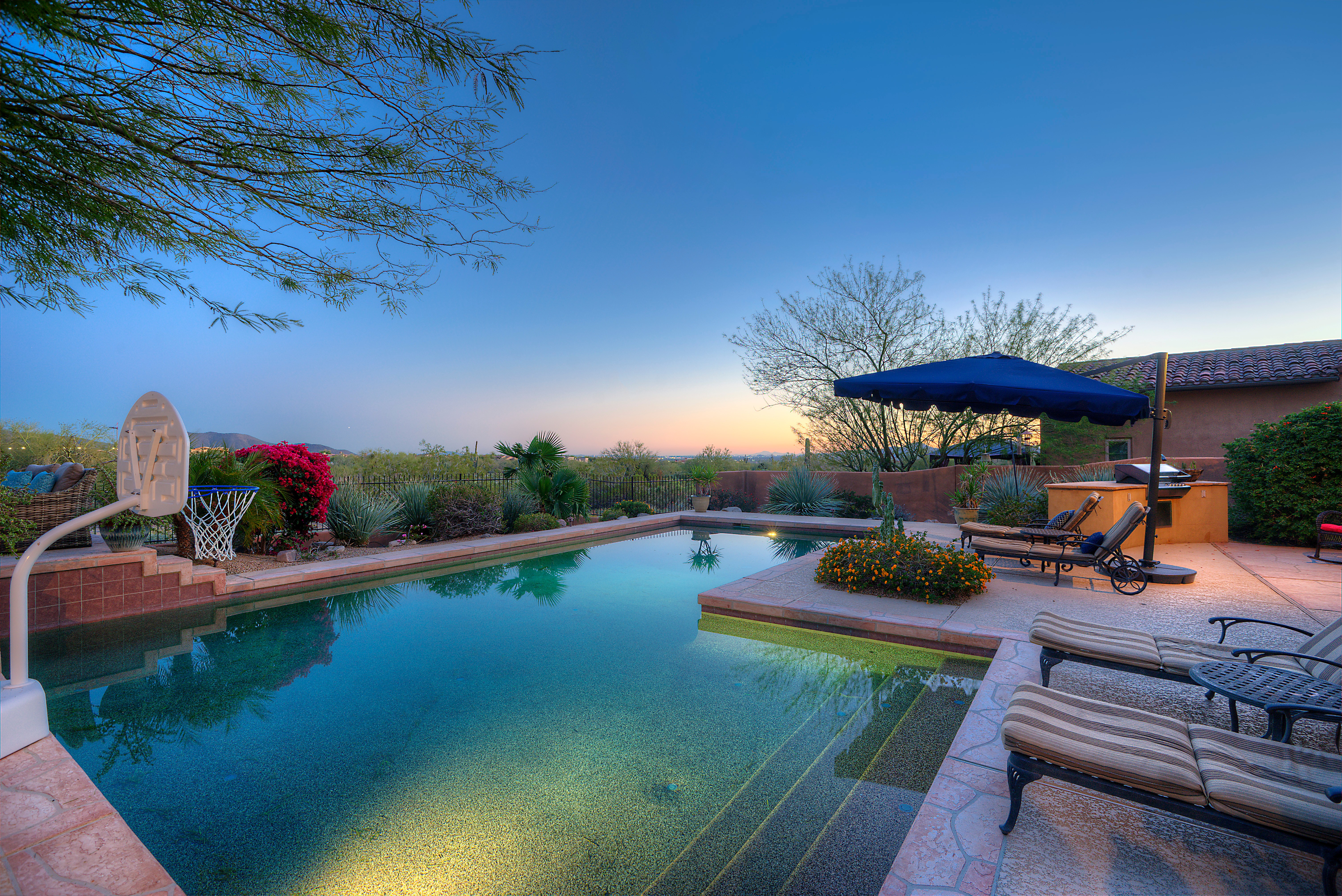Poolside views at this Scottsdale home for sale in DC Ranch located at 19829 N 97th Pl Scottsdale, AZ 85255 listed by Don Matheson at The Matheson Team