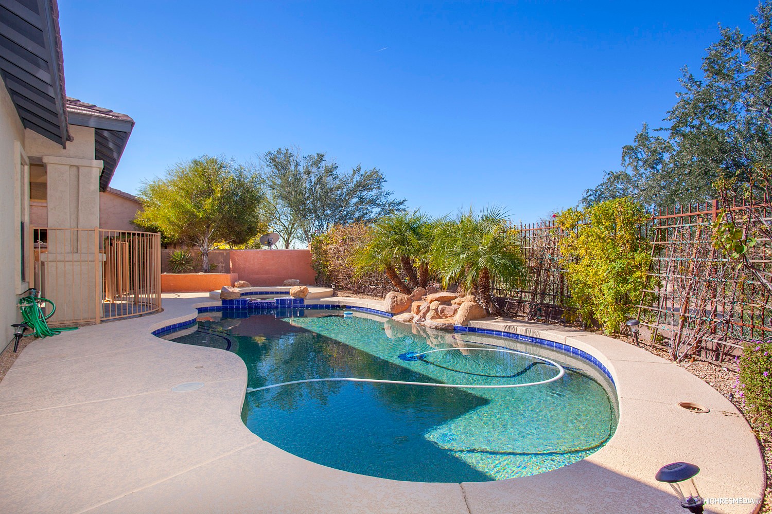 Sparkling pool at this Scottsdale home for sale in DC Ranch located at 20446 N 95th St Scottsdale, AZ 85255 listed by Don Matheson at The Matheson Team