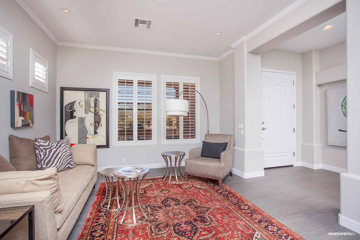Light and bright living room at this Scottsdale home for sale in DC Ranch located at 20421 N 96th Way Scottsdale, AZ 85255 listed by Don Matheson at The Matheson Team