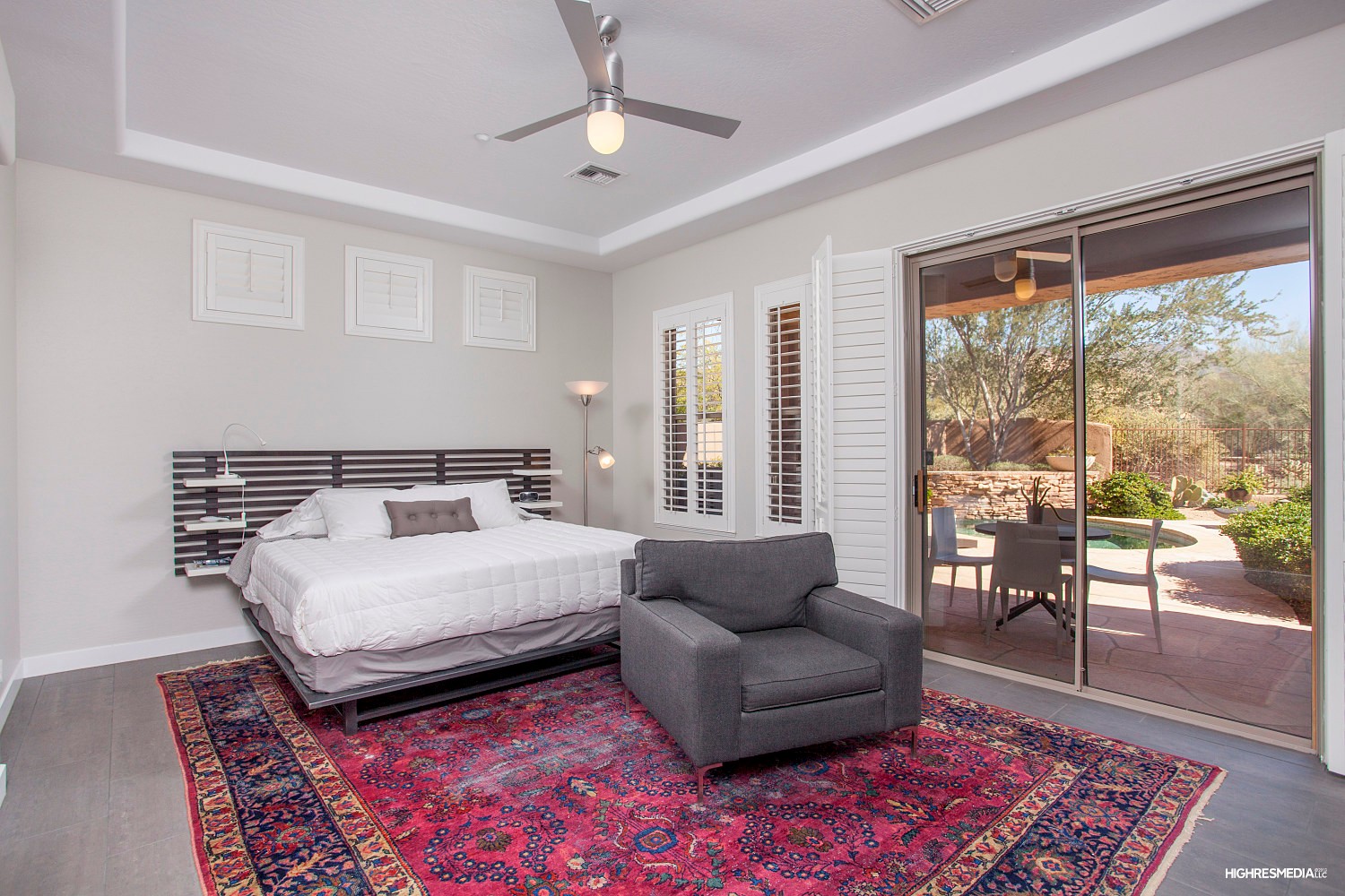 Bright owner's suite at this Scottsdale home for sale in DC Ranch located at 20421 N 96th Way Scottsdale, AZ 85255 listed by Don Matheson at The Matheson Team