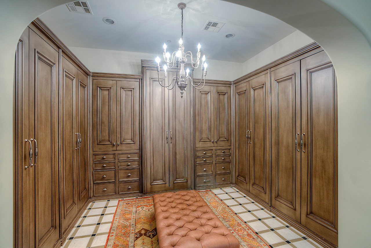 Custom walk-in closet at this Scottsdale home for sale located at 9290 E Thompson Peak Pkwy #455 Scottsdale, AZ 85255 listed by Don Matheson at The Matheson Team