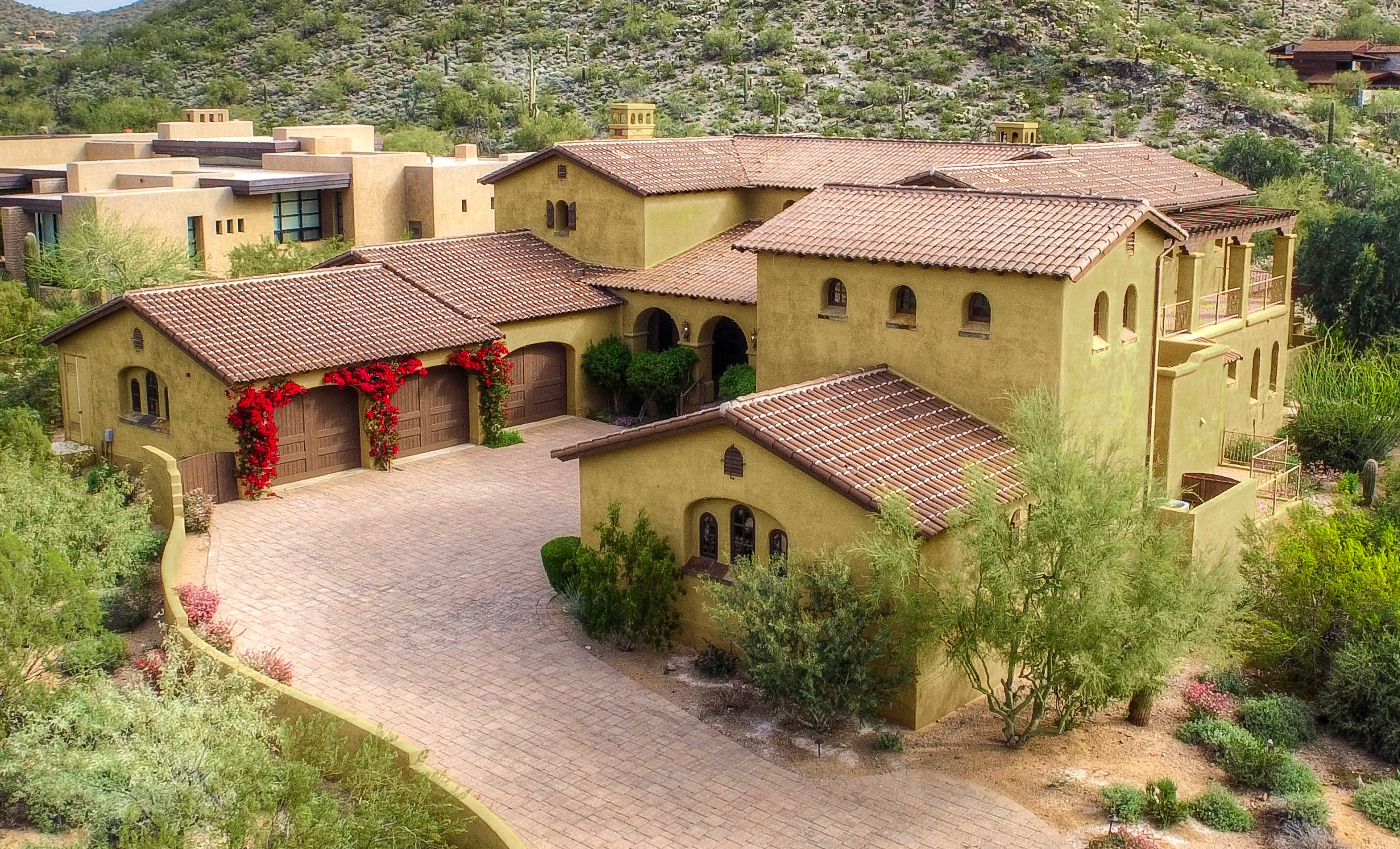 Front exterior elevations in this DC Ranch home for sale located at 9820 E Thompson Peak Pkwy #620, Scottsdale, AZ 85255 listed by Don Matheson