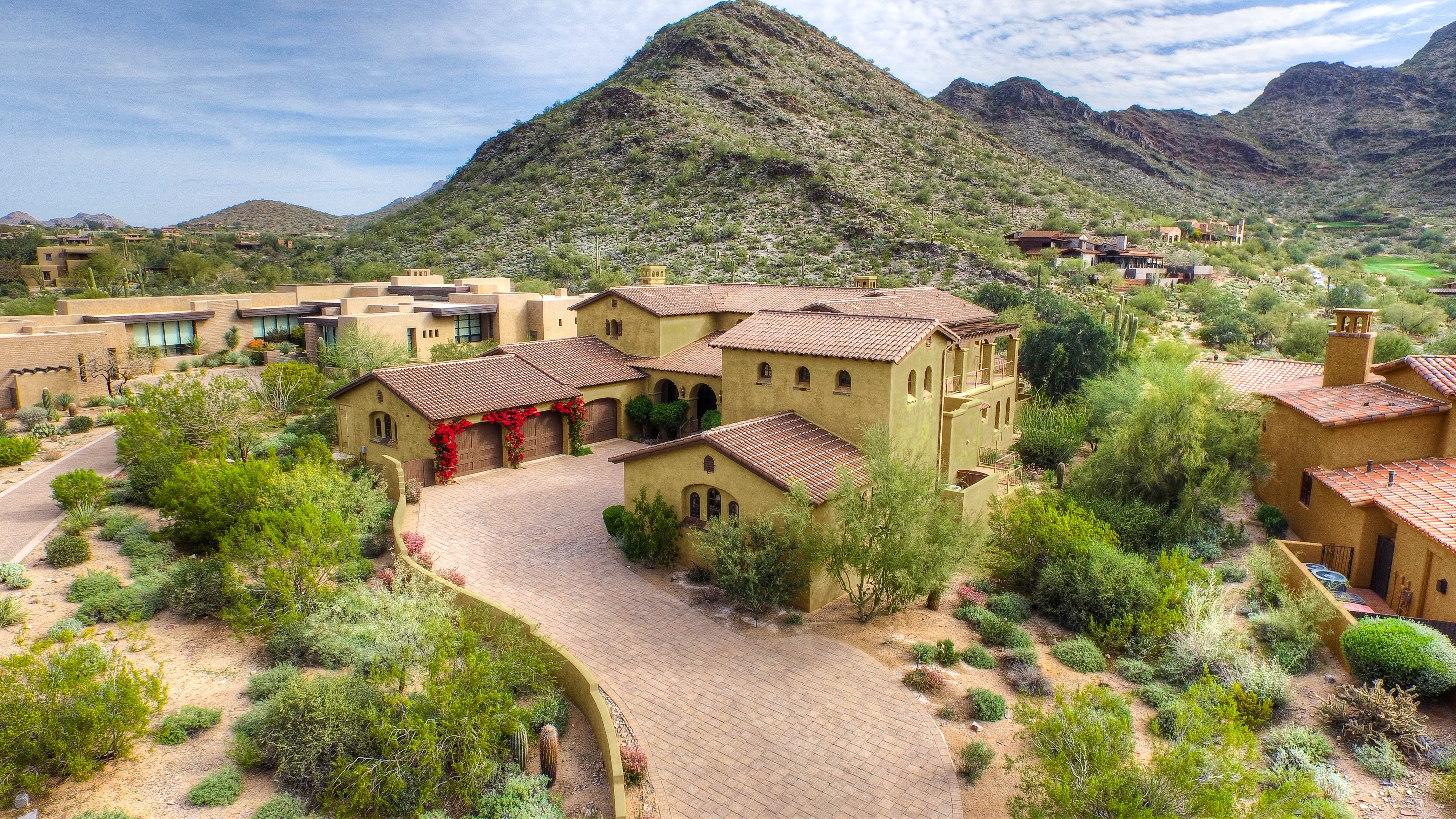 Aerial view of front in this DC Ranch home for sale located at 9820 E Thompson Peak Pkwy #620, Scottsdale, AZ 85255 listed by Don Matheson
