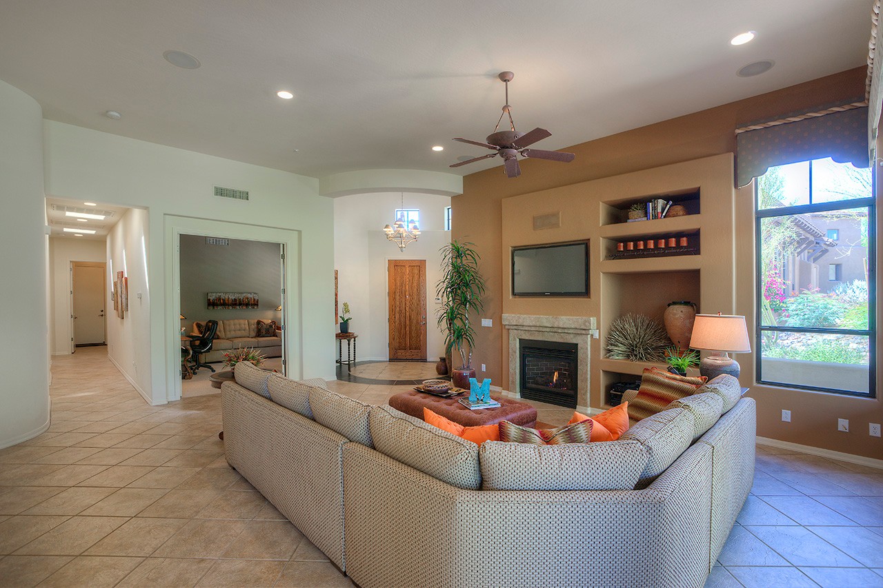 View from kitchen at this Scottsdale home for sale located in DC Ranch at 9270 E Thompson Peak Pwky #320 Scottsdale, AZ 85255 listed by Don Matheson at The Matheson Team