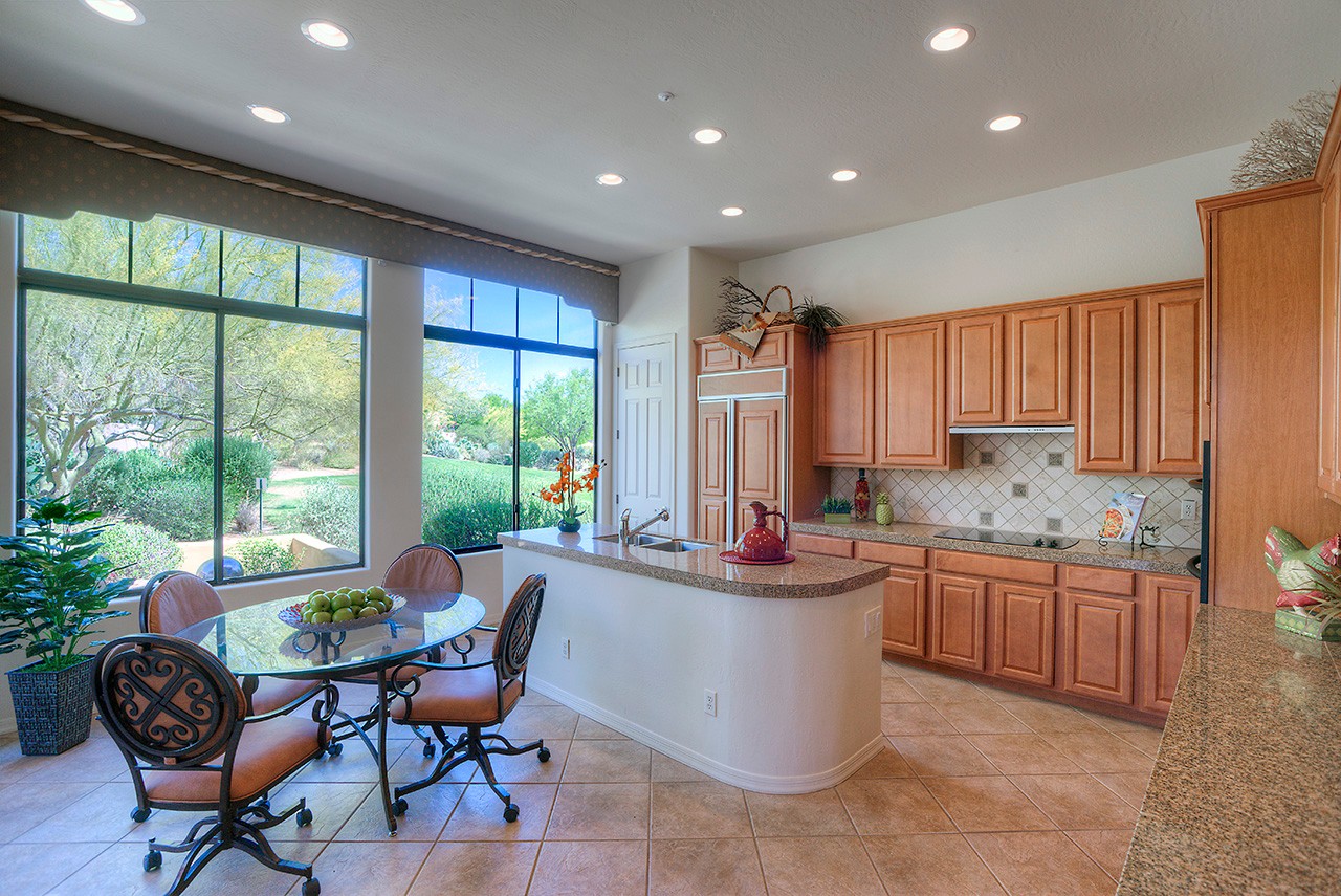 Spacious gourmet kitchen at this Scottsdale home for sale located in DC Ranch at 9270 E Thompson Peak Pwky #320 Scottsdale, AZ 85255 listed by Don Matheson at The Matheson Team