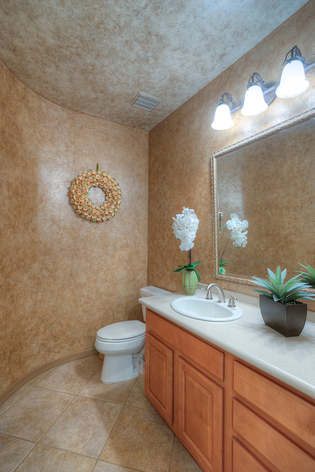 Bright powder room at this Scottsdale home for sale located in DC Ranch at 9270 E Thompson Peak Pwky #320 Scottsdale, AZ 85255 listed by Don Matheson at The Matheson Team