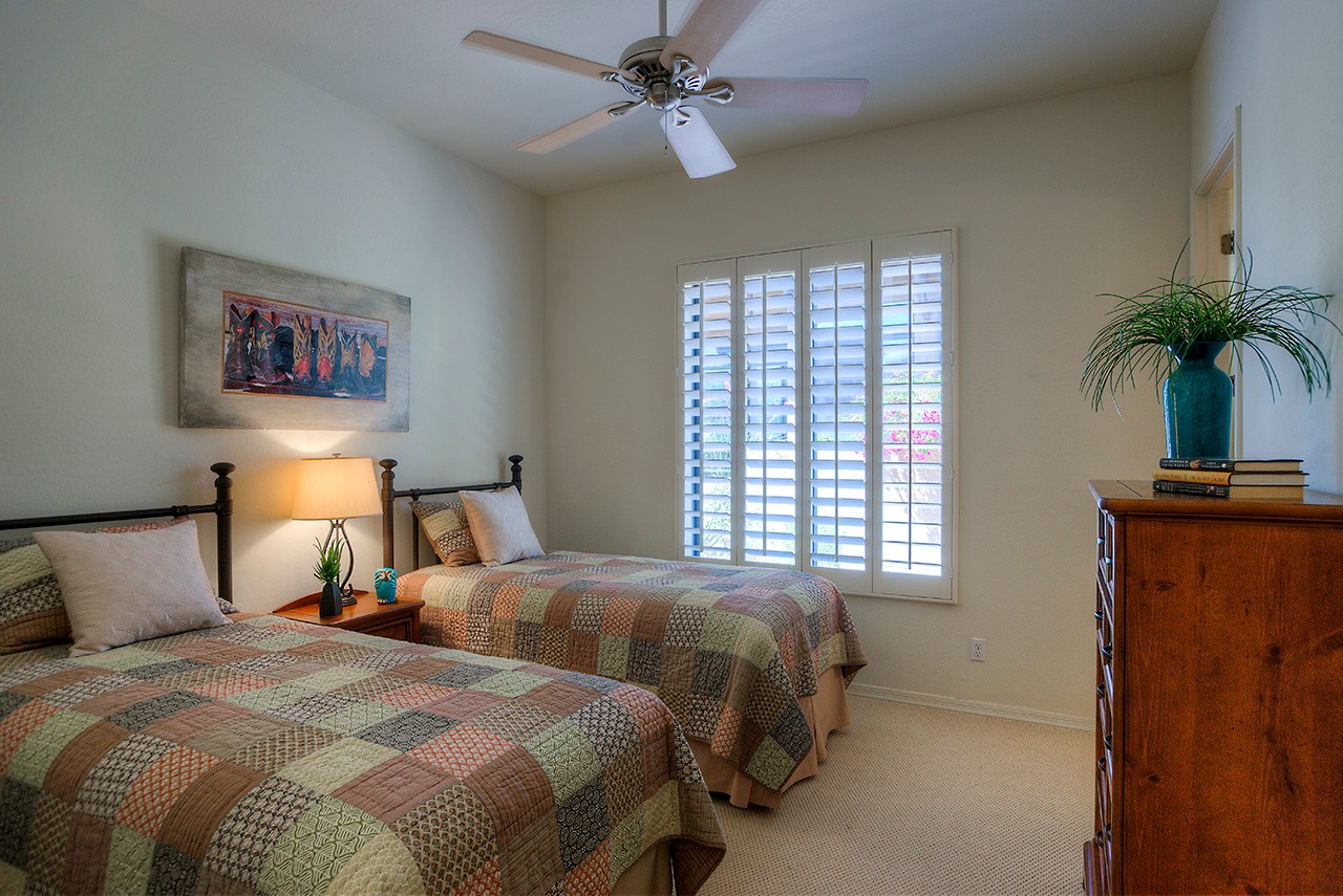 Bright guest room at this Scottsdale home for sale located in DC Ranch at 9270 E Thompson Peak Pwky #320 Scottsdale, AZ 85255 listed by Don Matheson at The Matheson Team